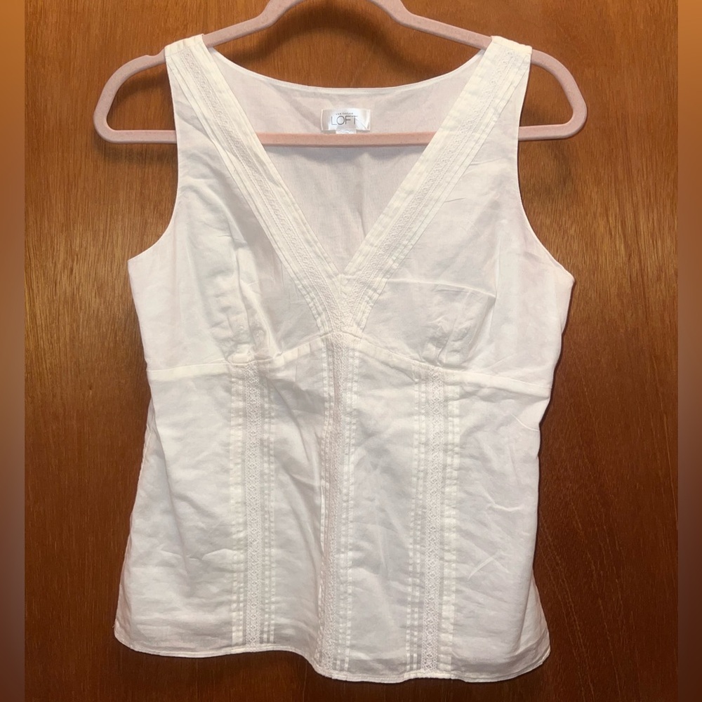 y2k white tank 100% cotton